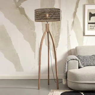 Java gulvlampe med tre ben, natur/sort fra Good&Mojo i Natur, Sort – produktbillede 1 af 5