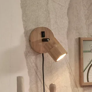 Java wandlamp, stekker, 1-lamp, naturel fra Good&Mojo i Natur – produktbillede 1 af 4