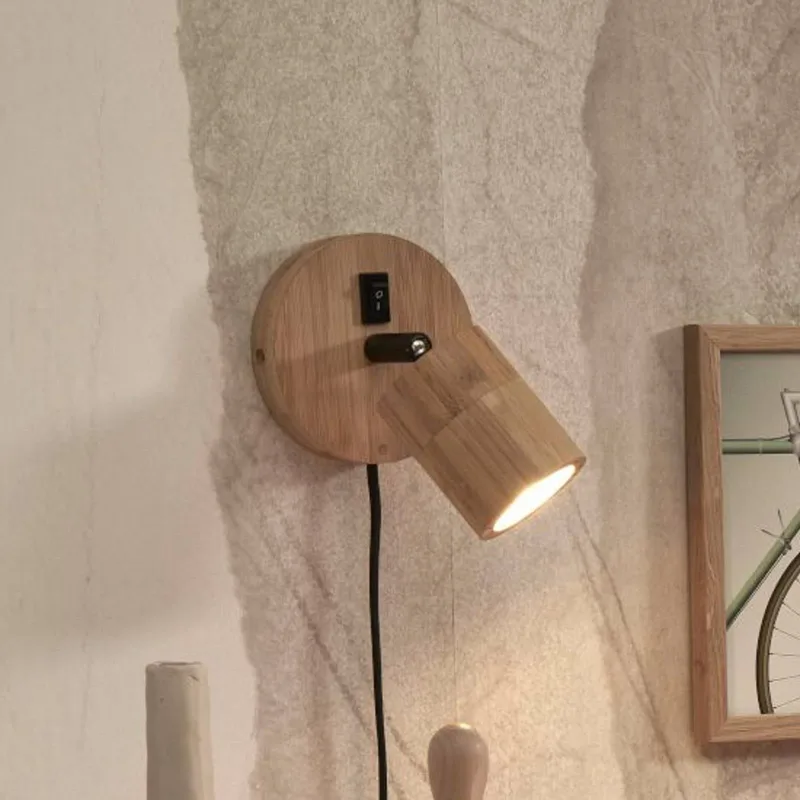 Java wandlamp, stekker, 1-lamp, naturel fra Good&Mojo i Natur – produktbillede 1 af 4