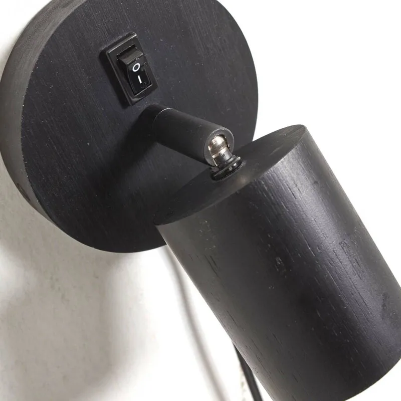 Java wandlamp, stekker, 1-lamp från Good&Mojo i Svart – produktbild 4 av 4