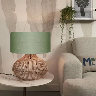 Kalahari bordslampa 47 cm grön från Good&Mojo i Licht hout, Grön – produktbild 2 av 3