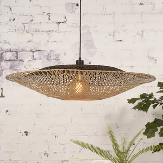 Kalimantan hanglamp horizontaal Ø87 cm fra Good&Mojo i Natur, Sort – produktbillede 1 af 5
