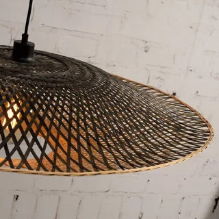 Kalimantan hanglamp horizontaal Ø87 cm fra Good&Mojo i Natur, Sort – produktbillede 5 af 5