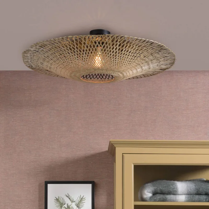 Kalimantan plafondlamp naturel, Ø 87 cm de Good&Mojo en Naturel – photo produit 1 sur 5