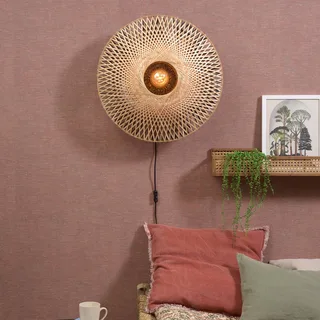 Kalimantan Wand, naturel/zwart, Ø 60 cm från Good&Mojo i Natur – produktbild 3 av 5