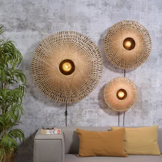 Kalimantan Wand, naturel/zwart, Ø 60 cm från Good&Mojo i Natur – produktbild 5 av 5