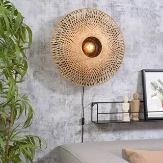 Kalimantan Wand, naturel/zwart, Ø 60 cm från Good&Mojo i Natur – produktbild 2 av 5