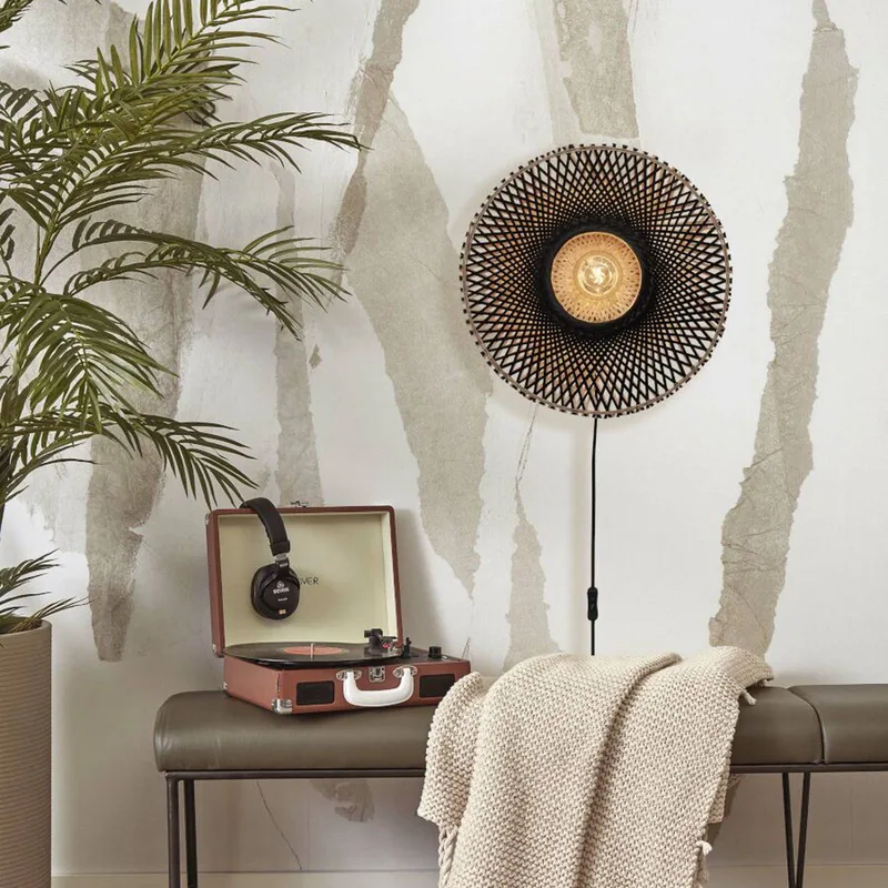 Kalimantan Wand, zwart/naturel, Ø 44 cm från Good&Mojo i Svart – produktbild 3 av 5