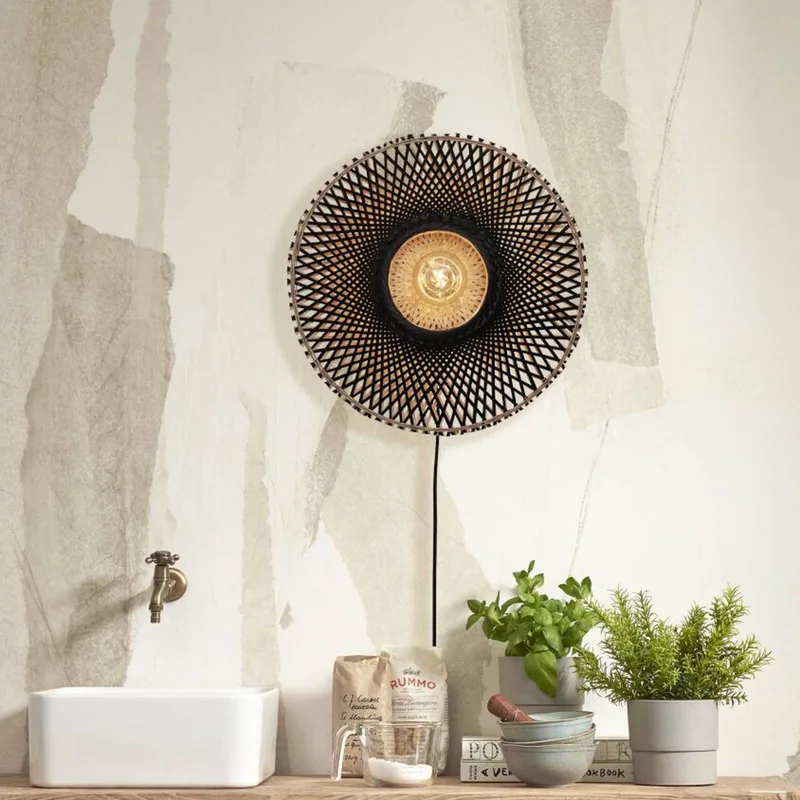 Kalimantan Wand, zwart/naturel, Ø 44 cm från Good&Mojo i Svart – produktbild 2 av 5