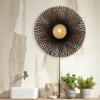 Applique bambou noir ø60cm de Good&Mojo en Noir – photo produit 3 sur 5