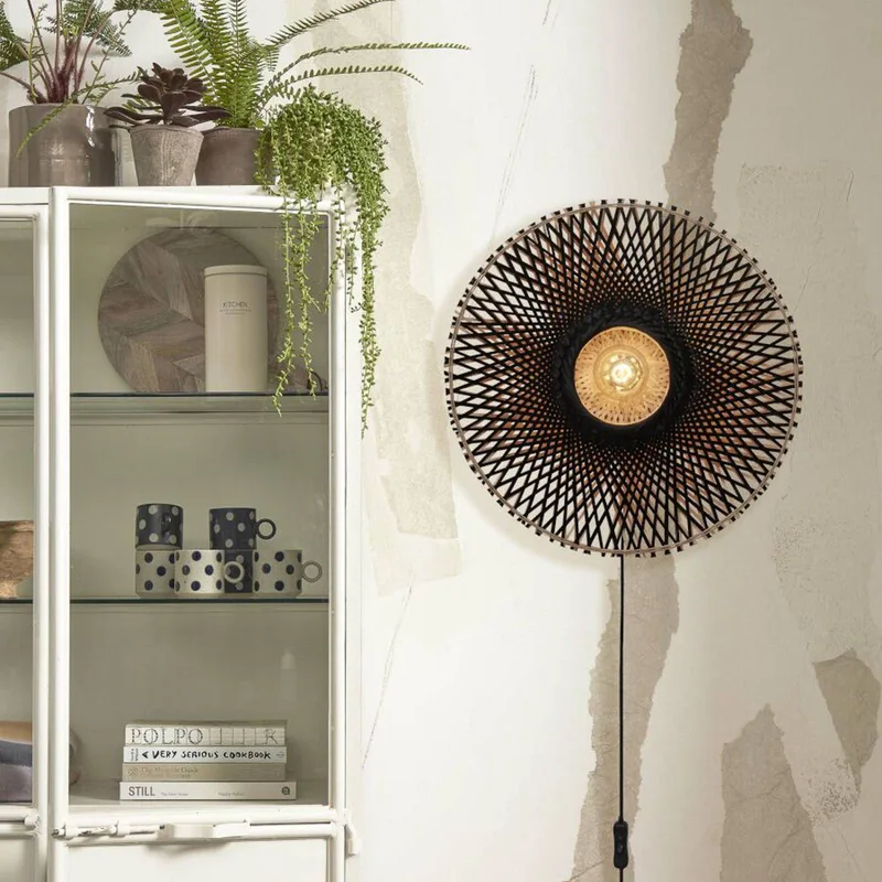Applique bambou noir ø60cm de Good&Mojo en Noir – photo produit 2 sur 5