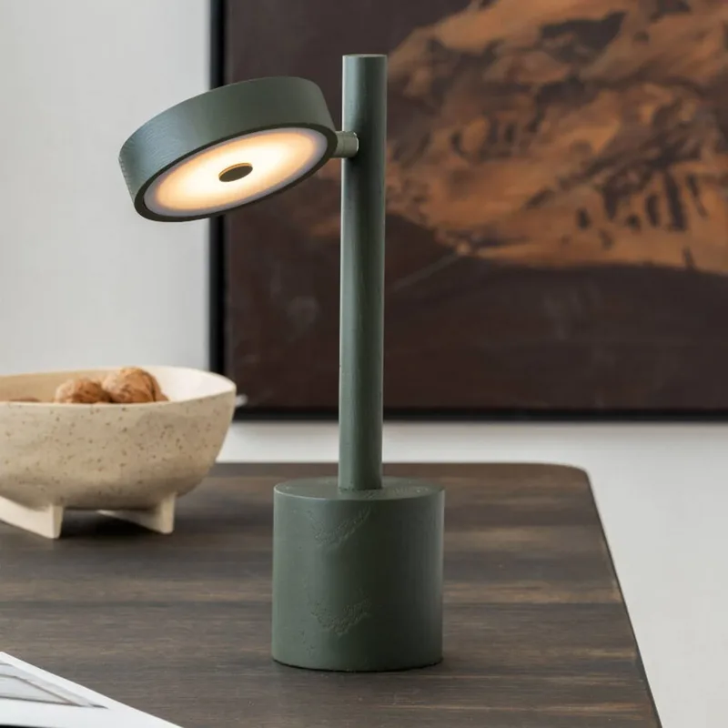 LED tafellamp Okinawa, 35 cm, hout fra Good&Mojo i Grøn – produktbillede 1 af 5