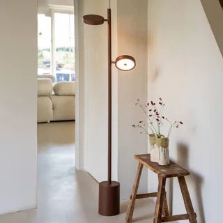 LED vloerlamp Okinawa, 2-lamps, 146 cm, hout de Good&Mojo en Marron – photo produit 2 sur 5