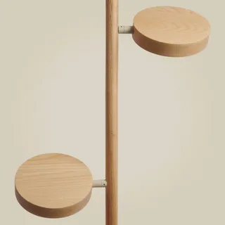 LED vloerlamp Okinawa, 2-lamps, naturel, 146 cm, hout by Good&Mojo in Natural – product photo 4 of 5