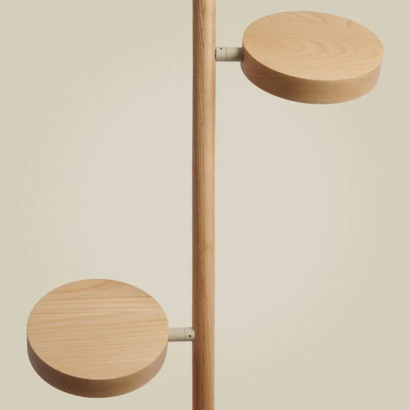 LED vloerlamp Okinawa, 2-lamps, naturel, 146 cm, hout by Good&Mojo in Natural – product photo 4 of 5