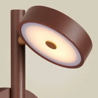LED wandlamp Okinawa, stekker, hout de Good&Mojo en Marron – photo produit 2 sur 4