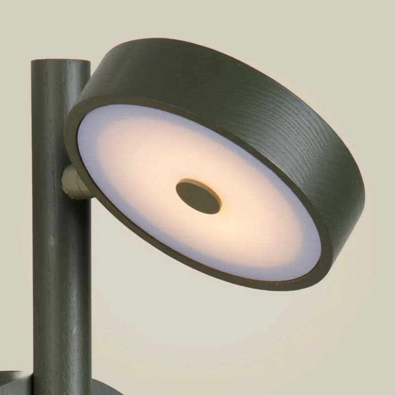 LED wandlamp Okinawa, stekker, hout van Good&Mojo in Groen – productfoto 2 van 4