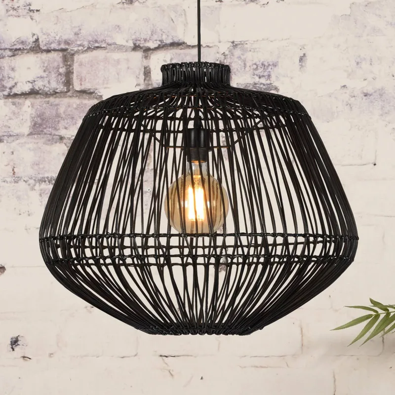 Madagascar hanglamp van Good&Mojo in Zwart – productfoto 1 van 5