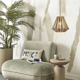 Merapi hanglamp 30x30 naturel/zwart de Good&Mojo en Naturel, Noir – photo produit 3 sur 5
