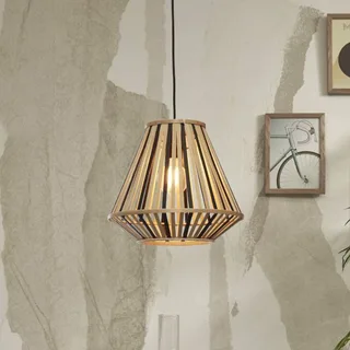 Merapi hanglamp 30x30 naturel/zwart de Good&Mojo en Naturel, Noir – photo produit 1 sur 5