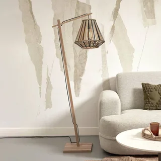 Merapi gulvlampe, natur/sort fra Good&Mojo i Natur, Sort – produktbillede 1 af 5