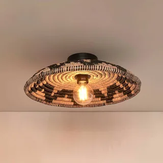 plafondlamp Andros, zwart/naturel, Ø 45 cm von Good&Mojo in Natuurkleurig, Schwarz – Produktfoto 1 von 5