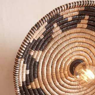 plafondlamp Andros, zwart/naturel, Ø 45 cm von Good&Mojo in Natuurkleurig, Schwarz – Produktfoto 3 von 5