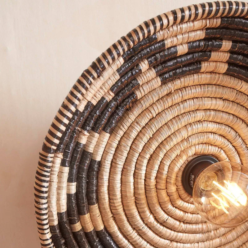plafondlamp Andros, zwart/naturel, Ø 45 cm von Good&Mojo in Natuurkleurig, Schwarz – Produktfoto 3 von 5