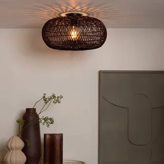 plafondlamp Arizona, rood, Ø 50 cm, bamboe, E27 van Good&Mojo in Bordeauxrood – productfoto 3 van 5