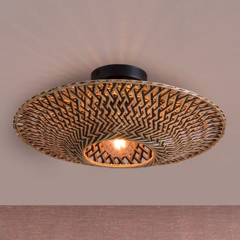 Plafonnier Bali - Bois naturel - Bambou de Good&Mojo en Naturel, Noir – photo produit 1 sur 5