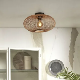 Plafondlamp Cango, naturel, Ø 40 cm, hoogte 20 cm van Good&Mojo in Naturel – productfoto 2 van 3