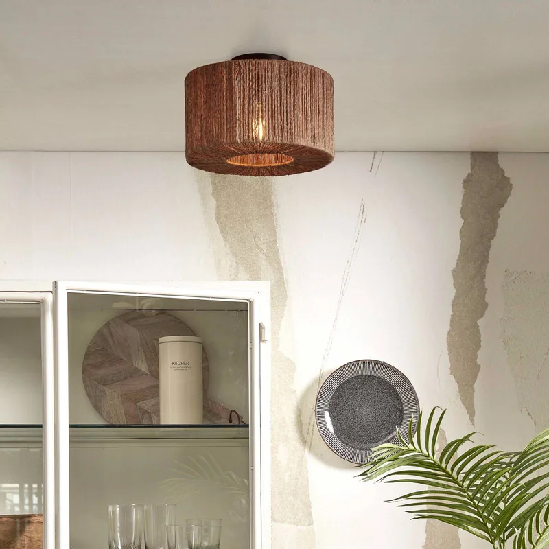 Plafondlamp Iguazu, Ø 30 cm, naturel de Good&Mojo en Naturel – photo produit 3 sur 5