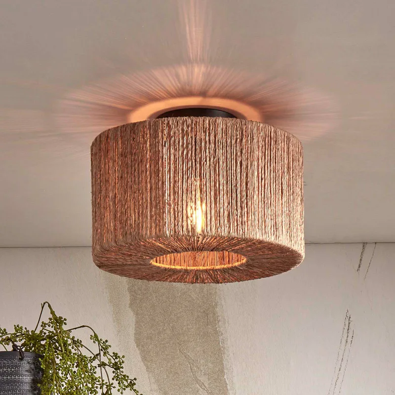 Plafondlamp Iguazu, Ø 30 cm, naturel de Good&Mojo en Naturel – photo produit 1 sur 5