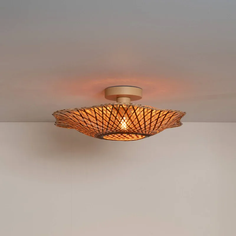 plafondlamp Madura, Ø 44 cm, bruin, bamboe, E27 fra Good&Mojo i Natuurlijk bamboe, Brun – produktbillede 1 af 5
