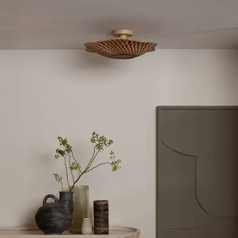 plafondlamp Madura, Ø 44 cm, bruin, bamboe, E27 fra Good&Mojo i Natuurlijk bamboe, Brun – produktbillede 3 af 5