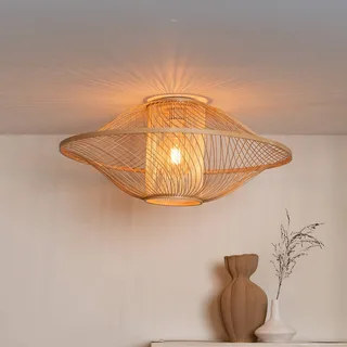 Plafondlamp Maui, naturel, Ø 70 cm, bamboe, E27 från Good&Mojo i Licht hout – produktbild 1 av 5