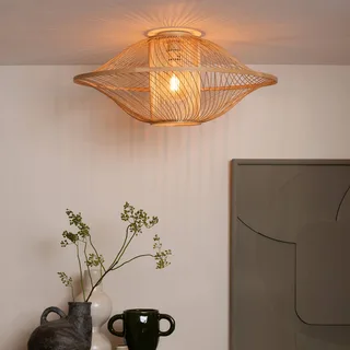 Plafondlamp Maui, naturel, Ø 70 cm, bamboe, E27 från Good&Mojo i Licht hout – produktbild 3 av 5