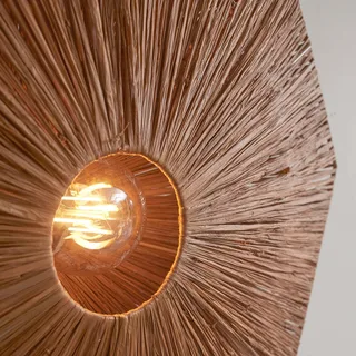 plafondlamp Panama, bruin, Ø 65 cm, raffia von Good&Mojo in Braun, Schwarz – Produktfoto 3 von 5