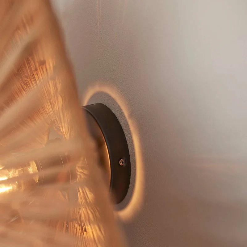plafondlamp Panama, bruin, Ø 65 cm, raffia von Good&Mojo in Braun, Schwarz – Produktfoto 4 von 5