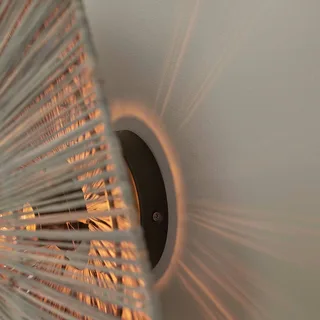 plafondlamp Panama, donkergrijs, Ø 65 cm, raffia fra Good&Mojo i Mørkegrå, Sort – produktbillede 3 af 5