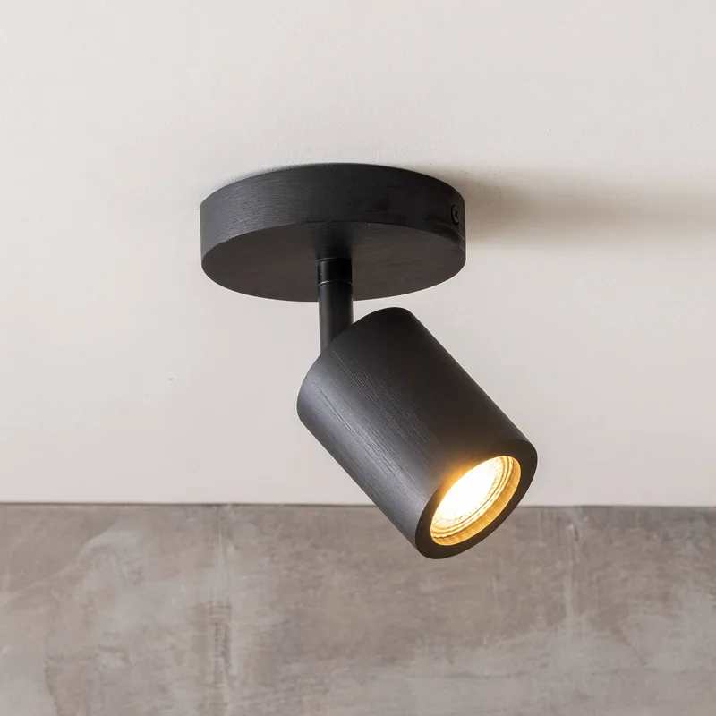 plafondspot Java, 1-lamp, bamboe by Good&Mojo in Black – product photo 1 of 4