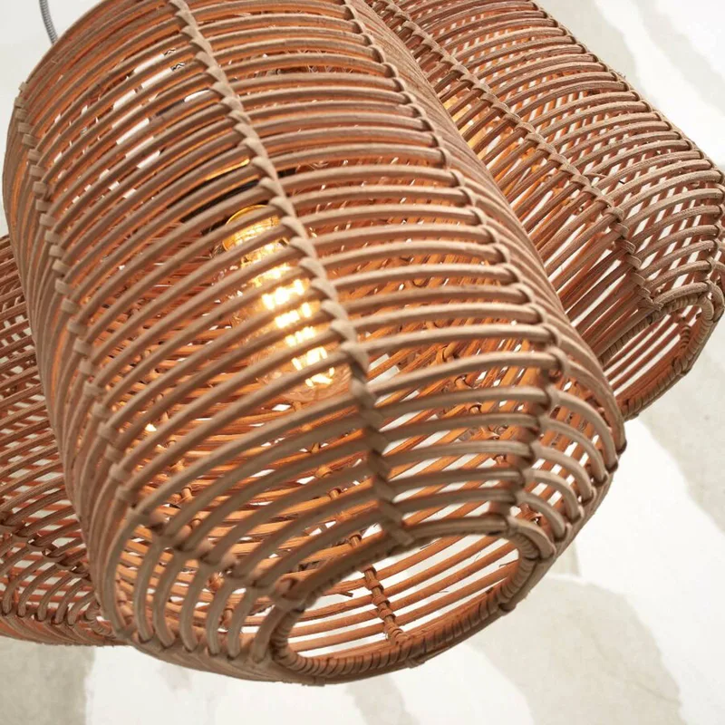 Tanami hanglamp met 3-lamps, naturel de Good&Mojo en Naturel, Noir – photo produit 5 sur 5