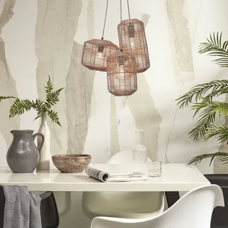 Tanami hanglamp met 3-lamps, naturel de Good&Mojo en Naturel, Noir – photo produit 2 sur 5