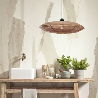 Tanami hanglamp, naturel, Ø 55 cm de Good&Mojo en Naturel, Noir – photo produit 2 sur 5