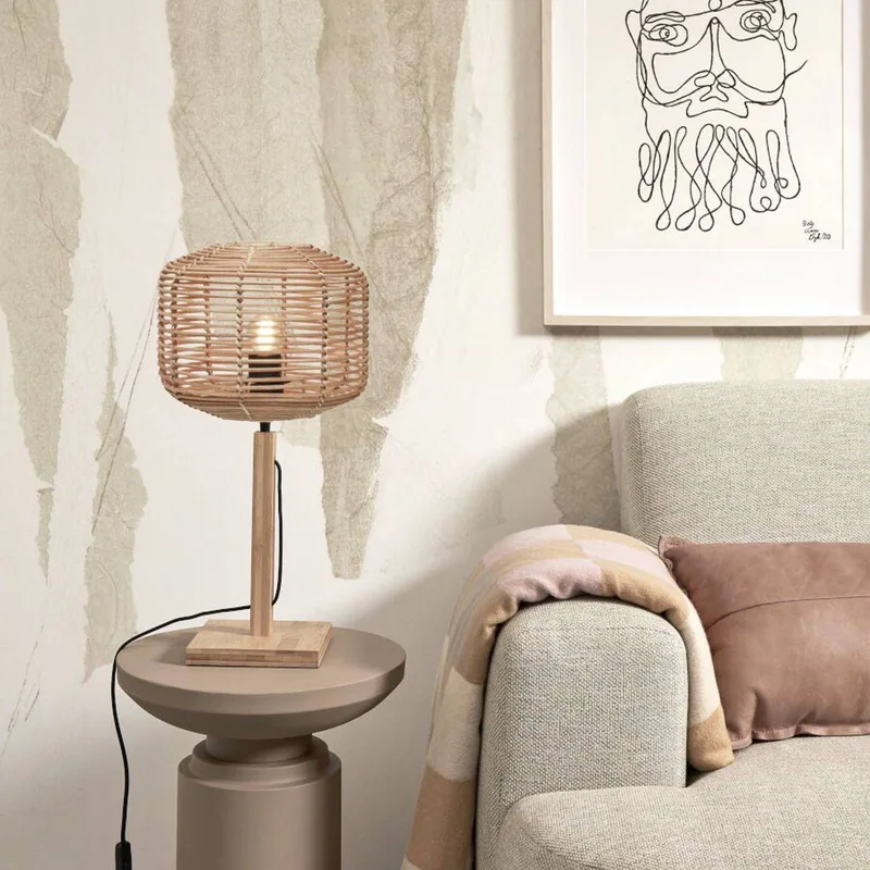 Tanami tafellamp, hoogte 40 cm, naturel van Good&Mojo in Naturel – productfoto 2 van 5
