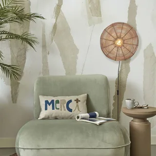 Tanami wandlamp, naturel, Ø 40 cm fra Good&Mojo i Natur, Sort – produktbillede 2 af 5