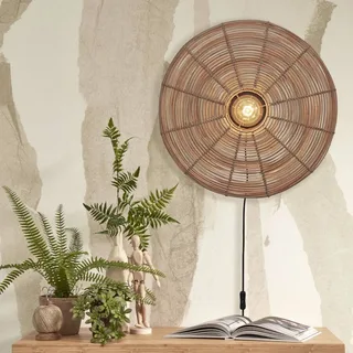 Tanami wandlamp, naturel, Ø 55 cm från Good&Mojo i Natur, Svart – produktbild 1 av 5