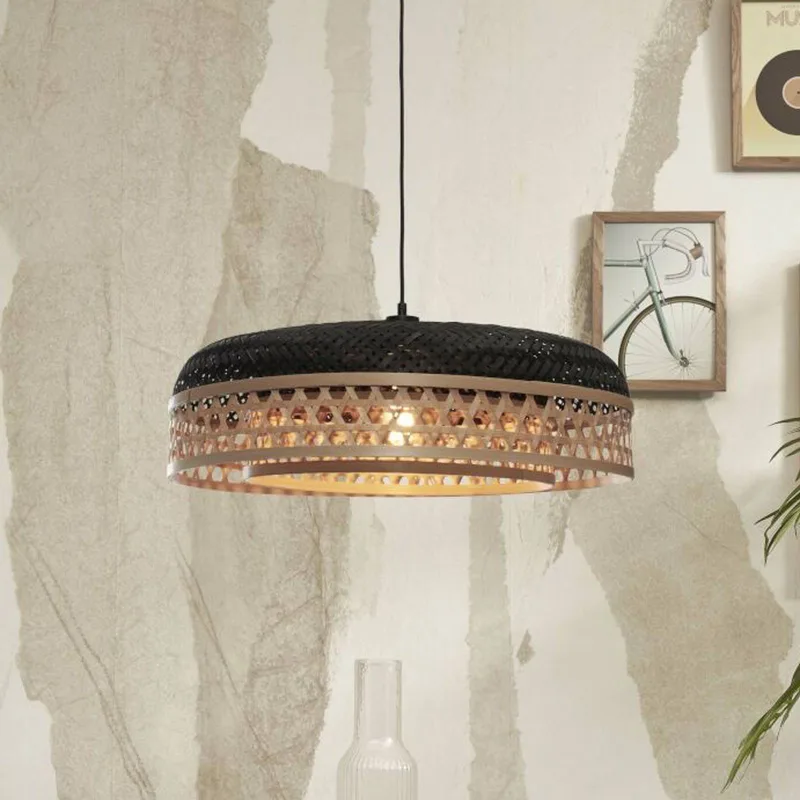 Ubud hanglamp Ø 60 cm naturel/zwart de Good&Mojo en Naturel, Noir – photo produit 1 sur 5