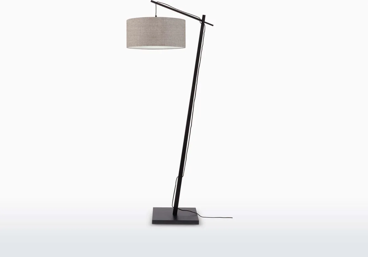 Vloerlamp Andes - Zwart/Taupe - 72x47x176cm - Scandinavisch,Bohemian - Staande lampen voor Woonkamer - Slaapkamer de Good&Mojo en Taupe – photo produit