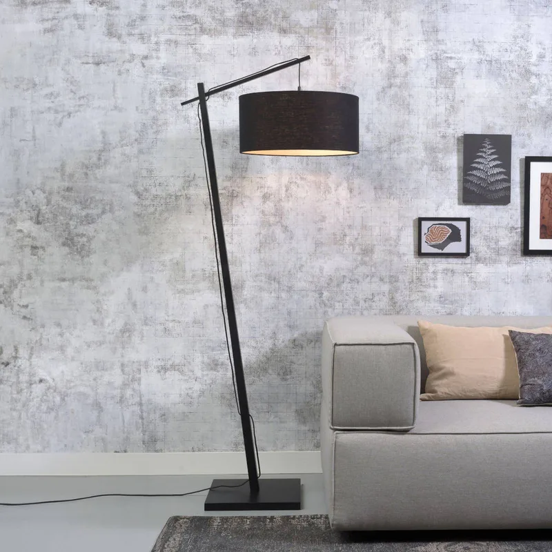 Andes gulvlampe, sort/sort fra Good&Mojo i Sort – produktbillede 1 af 5